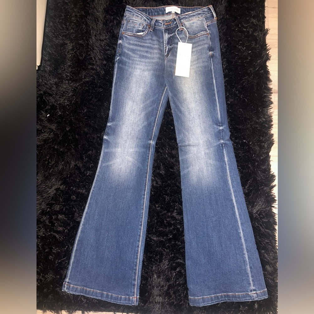 Risen Los Angeles Blue Flare Jeans for Women